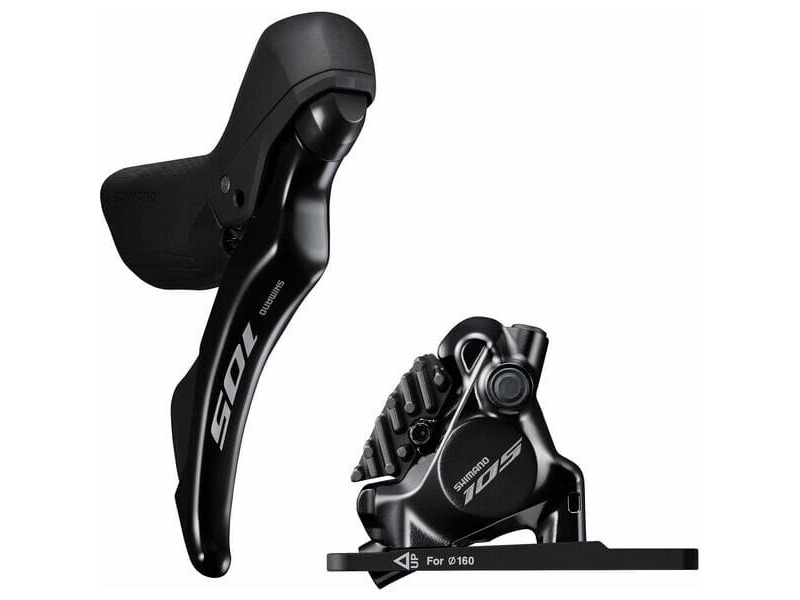 SHIMANO 105 ST-R7120/BR-R7170 Hydraulic Flat-Mount Disc Brake/Mechanical Shifter Kit (12 Speed) click to zoom image