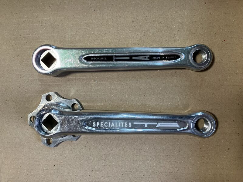 SPECIALITES T.A. Cyclotourist Pro 5 Vis Cranks 150mm NOS click to zoom image